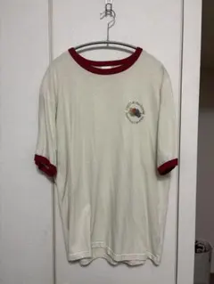 FRUIT OF THE LOOM 赤ネック リンガーTシャツ Lサイズのサムネイル
