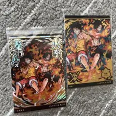 ワンピース　ウエハース　カード　2枚　未開封❗️ルフィ & エース