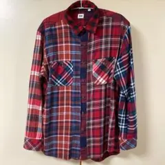 チェック柄ネルシャツ