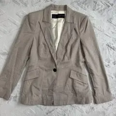 ZARA BASIC チェック柄 テーラードジャケット S