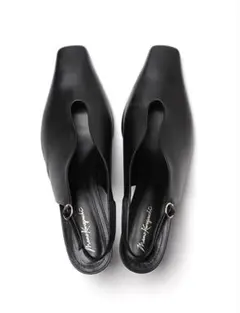 マメクロゴウチ Curved Line Sling Back Heels - メルカリ