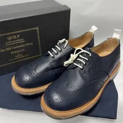 ほぼ未使用 Quilp by Tricker's レザーシューズ 9.5-5 紺のサムネイル