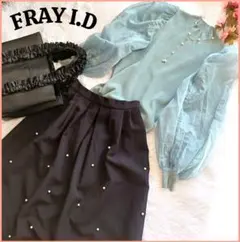 美品♥大人 可愛い コーデ シアー ニット スカート 2点セット まとめ売り M