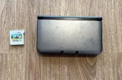 任天堂 3DS LL シルバーブラック 本体　ソフトつき