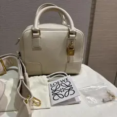 美品 保証書有 おまけ付 LOEWE ロエベ アマソナ28 ストーンブルー