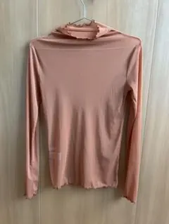 メロウハイネック シアーカットソー オレンジ M