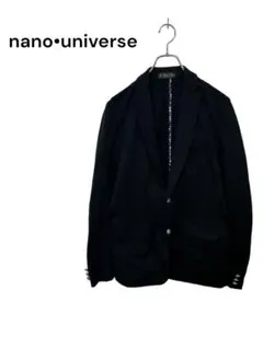 ナノユニバース テーラードジャケット ブラック ストレッチジャケット