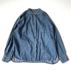 WEEKEND MaxMara デニムシャツ 40 パフスリーブ バンドカラー