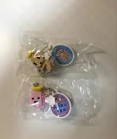 ①くりてん・まるてん　たまごっち　ドットフィギュアチャーム2点セット