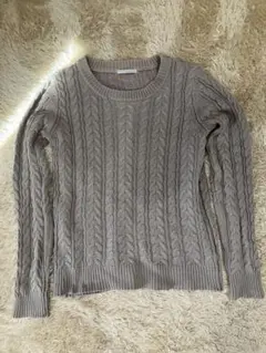 OPAQUE.CLIP ケーブル編みニット 38/M