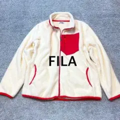 【FILA】フリーススタンドジャケット アイボリー442-644 防風