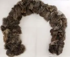 【新品未使用】 天然ラビットファー マフラー （ダークブラウン）