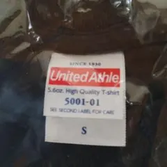 United Athle ブラック Tシャツ S 5001-01