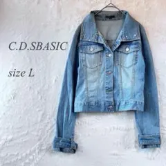 C.D.S BASIC デニムジャケット L 薄いブルー ジージャン 羽織750
