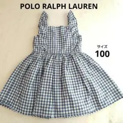 POLORALPHLAUREN　ノースリーブ　ワンピース　青　チュニック　100