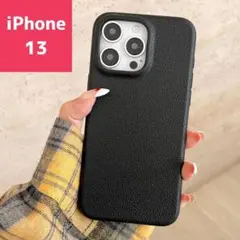 iPhone13 レザー スマホケース 韓国 おしゃれ 黒 シンプル 人気