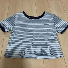 Kastane ボーダー刺繍TEE Tシャツ