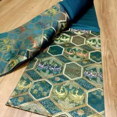 奇跡の逸品&極美品【袋帯 佐賀錦 成人式 絹 帯 結婚式 訪問着 着物