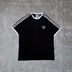 adidas Originals Tシャツ スリーストライプ ブラック 2XLのサムネイル