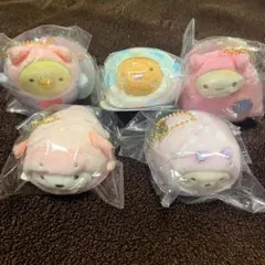 すみっコぐらし ぬいぐるみ 水族館限定 しろくま ねこ 5個セット 動物園