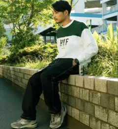 Huf ブラック ワークパンツ　グラマーデニムパンツ　CROMER