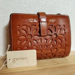 ゲンテン　カットワーク　二つ折り財布