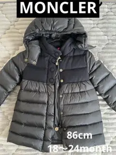 MONCLER フード付きダウンコート ネイビー