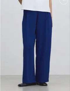 【新品未使用】　SOÉJU ソージュ　サイドタックワイドパンツ　ブルー　L