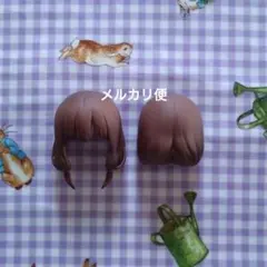 ねんどろいど　髪パーツ　伊井野ミコ　ダークブラウン　おさげ