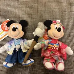 東京ディズニーリゾート2020年お正月 ミッキ ミニー ぬいぐるみバッジ セットのサムネイル