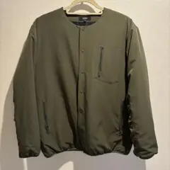 BEAMS HEART ノーカラージャケット Mサイズ オリーブ