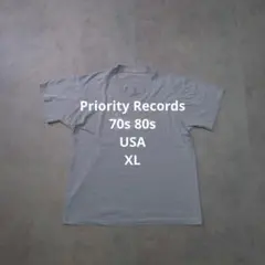 70s 80s USA製 Priority Records Tシャツ XL