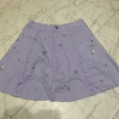 美品mezzo piano Junior 花柄刺繍スカート 150のサムネイル