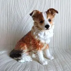 マルリ 日本製 陶器犬の置物 コリー フィギュリン