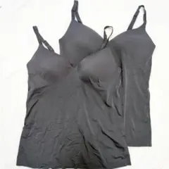【廃盤品】ユニクロ エアリズムシームレスVネック ブラキャミソール L 2枚組