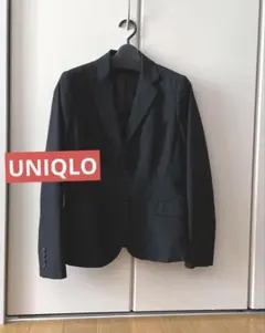 UNIQLO 黒 テーラードジャケット シングルボタン
