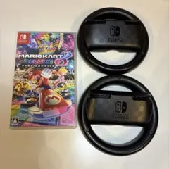 【美品】マリオカート8デラックスと純正Joy-Conハンドル2個セット