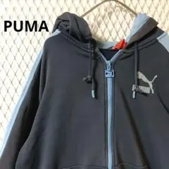 PUMAプーマヴィンテージスウェットパーカーロゴチャックくすみカラーのサムネイル