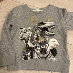 H&Mアニマルプリント トレーナー グレー