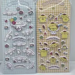 シナモロール ポムポムプリン ぷっくりシール 2枚セット