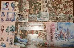 コラージュ 冬 クリスマス 素材 おすそ分け計100点以上 紙モノ シール