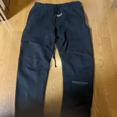 Fog Essentials スウェットパンツロゴ黒ブラック反射フォントナイロン
