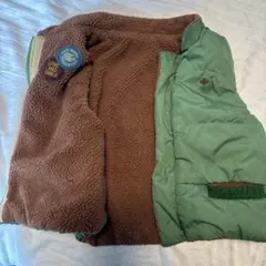 RAG MART ボアベスト 緑色　ラグマート　100 リバーシブル