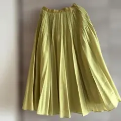 イエロー プリーツ ロングスカートのサムネイル