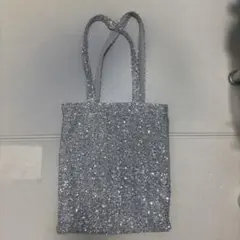 &EVOL スパンコール トートバッグ シルバー