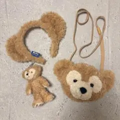 ディズニー ダッフィー カチューシャ コインケース キーホルダー3点セット