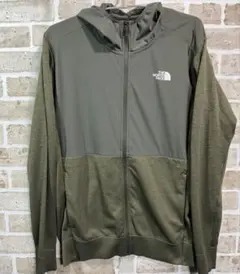 ザノースフェイス　オリーブグリーン フルジップパーカー