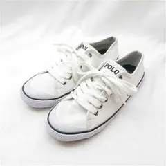 ポロ ラルフローレン キャンバス スニーカー ホワイト系 24cm レディース