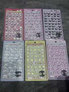 K*様 ☆正規品☆最安値☆ ミニボンボンドロップシール サンリオ 6種まとめ売り