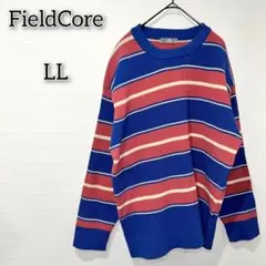 フィールドコア ワークマン 【LL】 トップス ボーダー 総柄 カジュアル